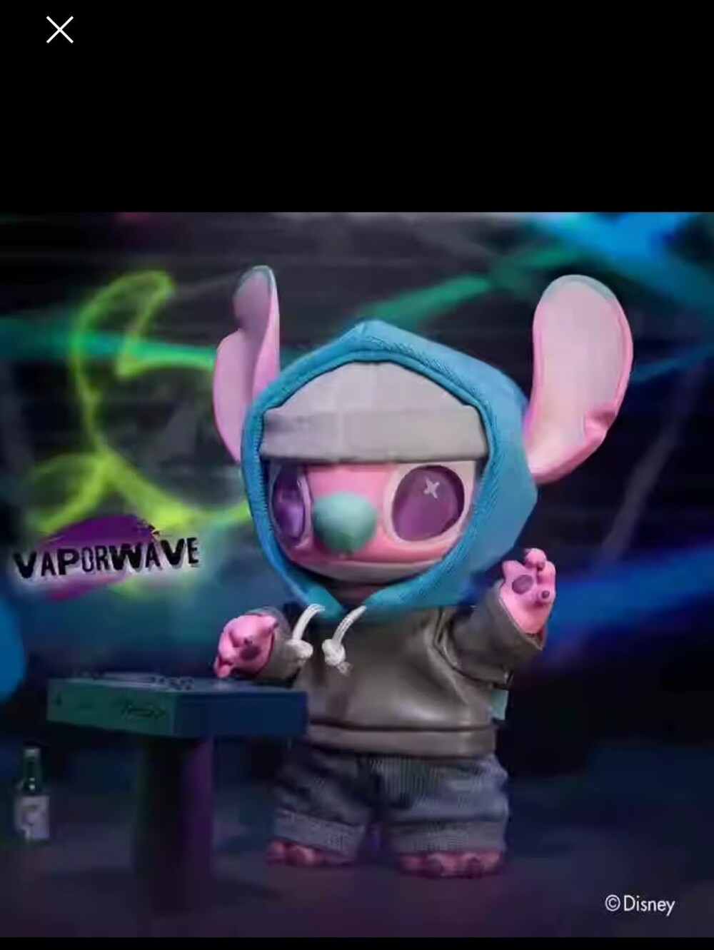 Disney Stitch Gen Z Street Style MINISO Vinyl Plush Bag Charm NIB - Vaperwave - Picture 2 of 4